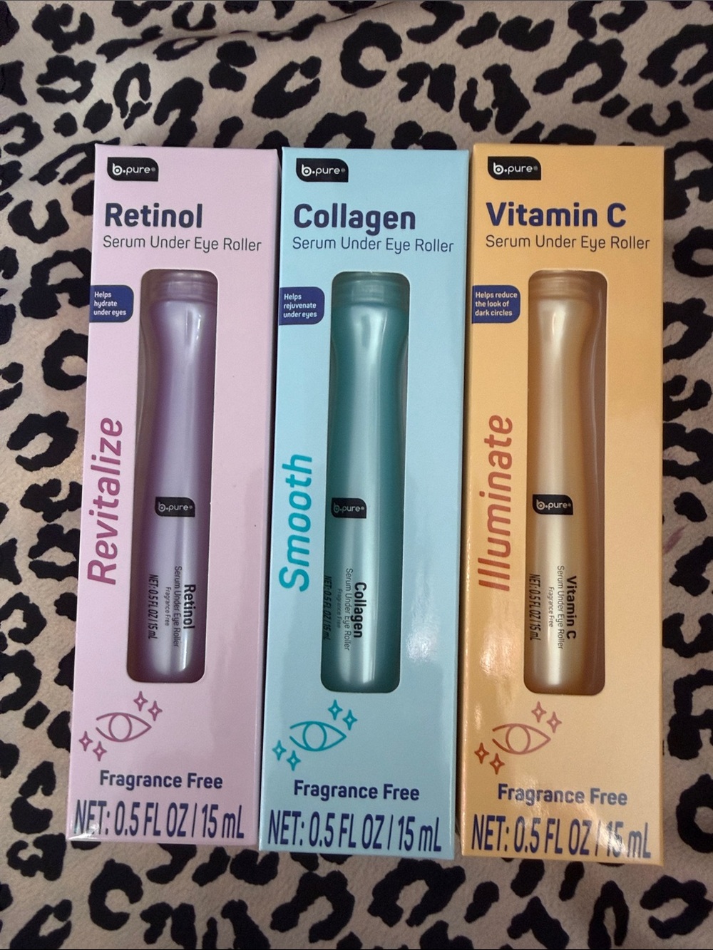 NWOT b.pure 3pc Serum Under Eye Roller Set